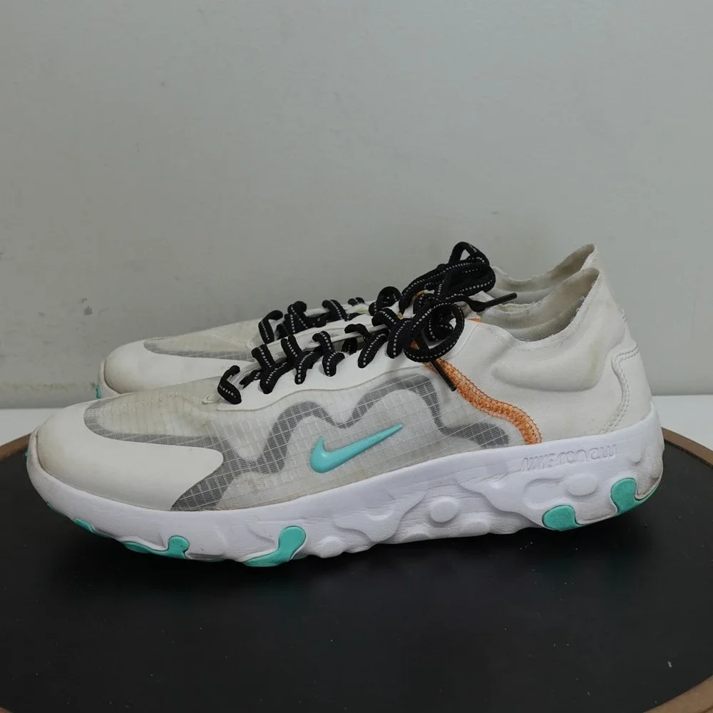 Nike React WR ISPA Women 9 Running Shoes White‎ Gray Teal Lightweight Casual
